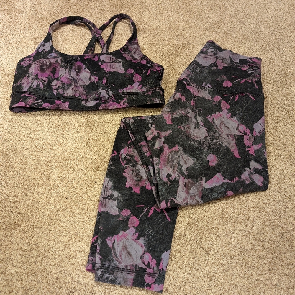 Lululemon Align Leggings (4) and Energy Bra (6) Bundle